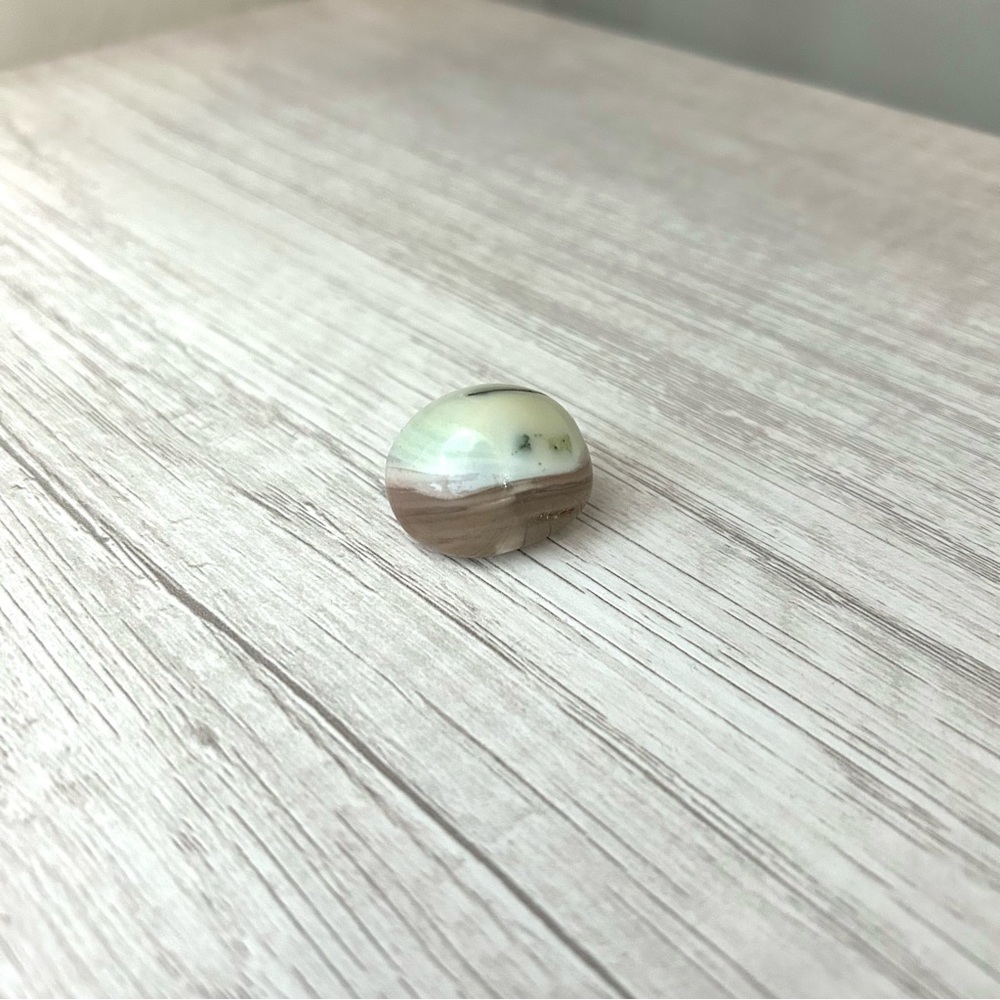 Green Flower Agate Crystal Tumble | Small Gem Crystal